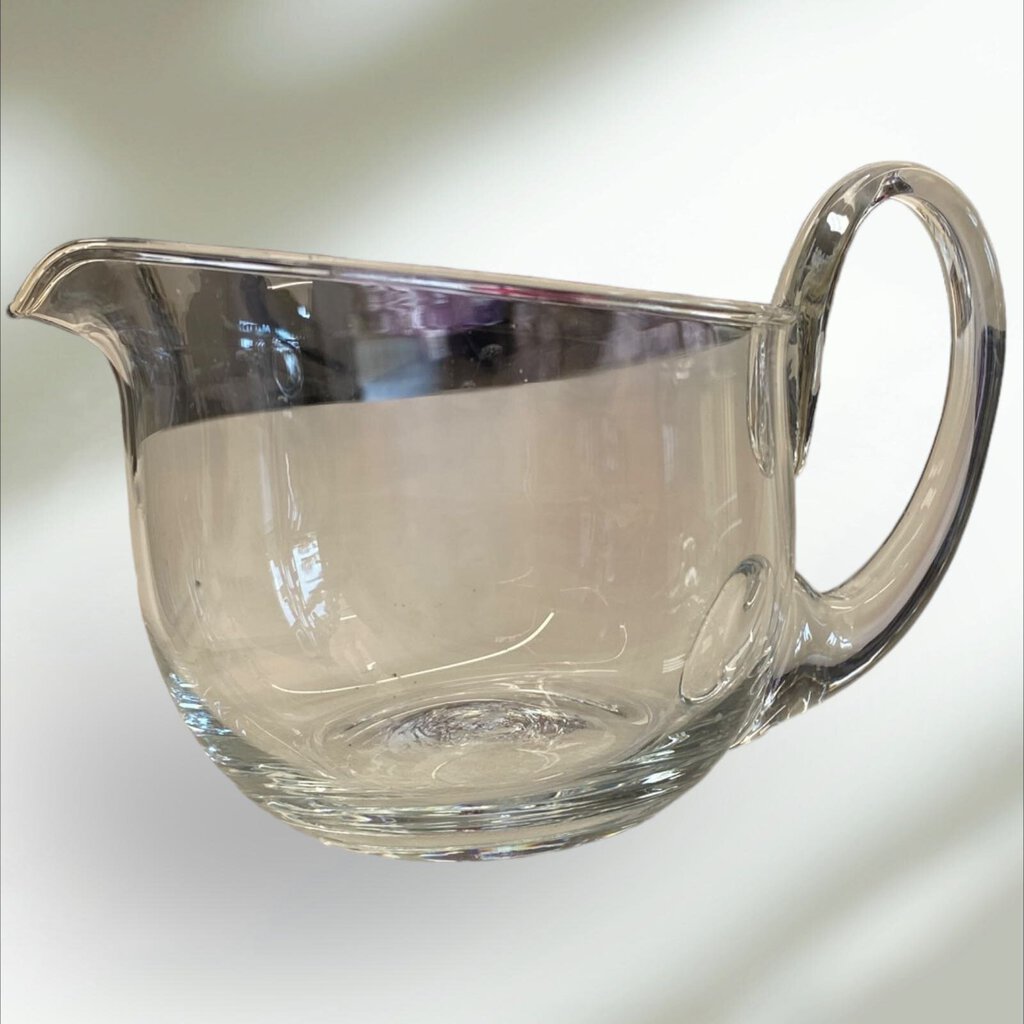 Clear Glass Gravy Boat 4"Tall 6.5" Wide