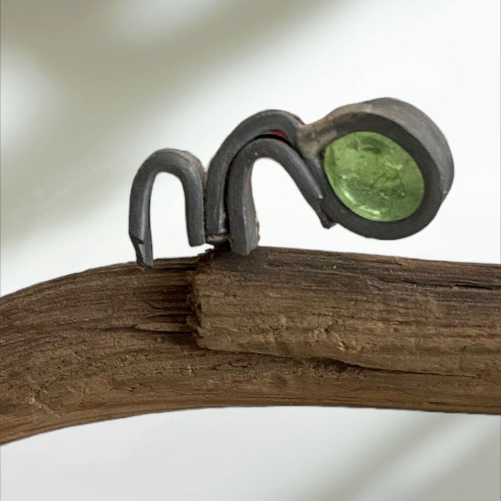 Stained Glass Butterfly and Bug on Driftwood 11" Wide 2.5" Tall