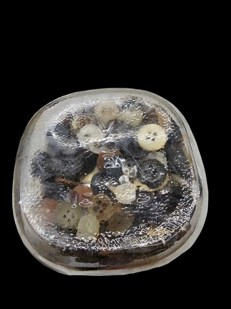 Vintage Buttons Quart Sized Atlas Canning JAR Full