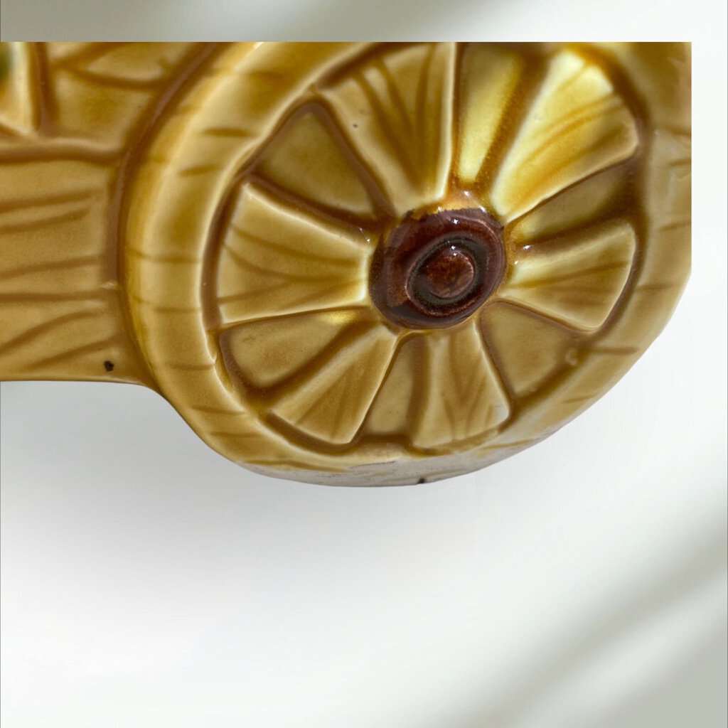 Vintage 1970's Fred Roberts Company Cookie Jar, Flower Wagon w/ Daisies