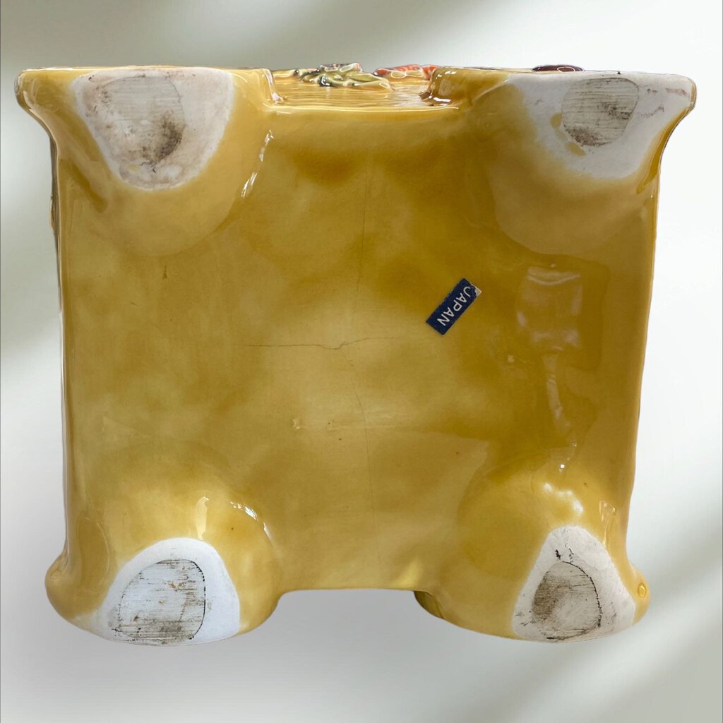 Vintage 1970's Fred Roberts Company Cookie Jar, Flower Wagon w/ Daisies