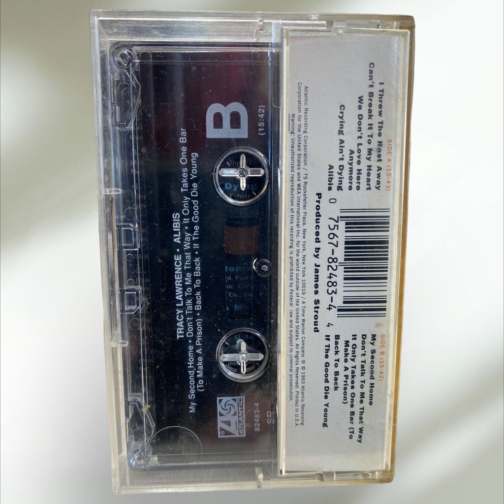 Tracy Lawrence Alibis Cassette Tape
