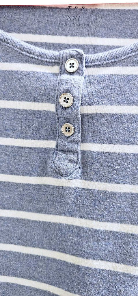 Croft & Barrows Classic Tee Women XXL Blue White Striped Short Sleeve