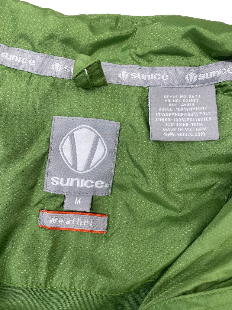 Sunice Women's Lightweight Gisele Golf Wind Shirt M Medium Short Sleeve Zip up Jacket-Color Green