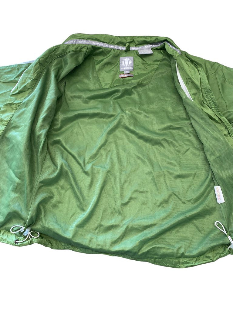 Sunice Women's Lightweight Gisele Golf Wind Shirt M Medium Short Sleeve Zip up Jacket-Color Green