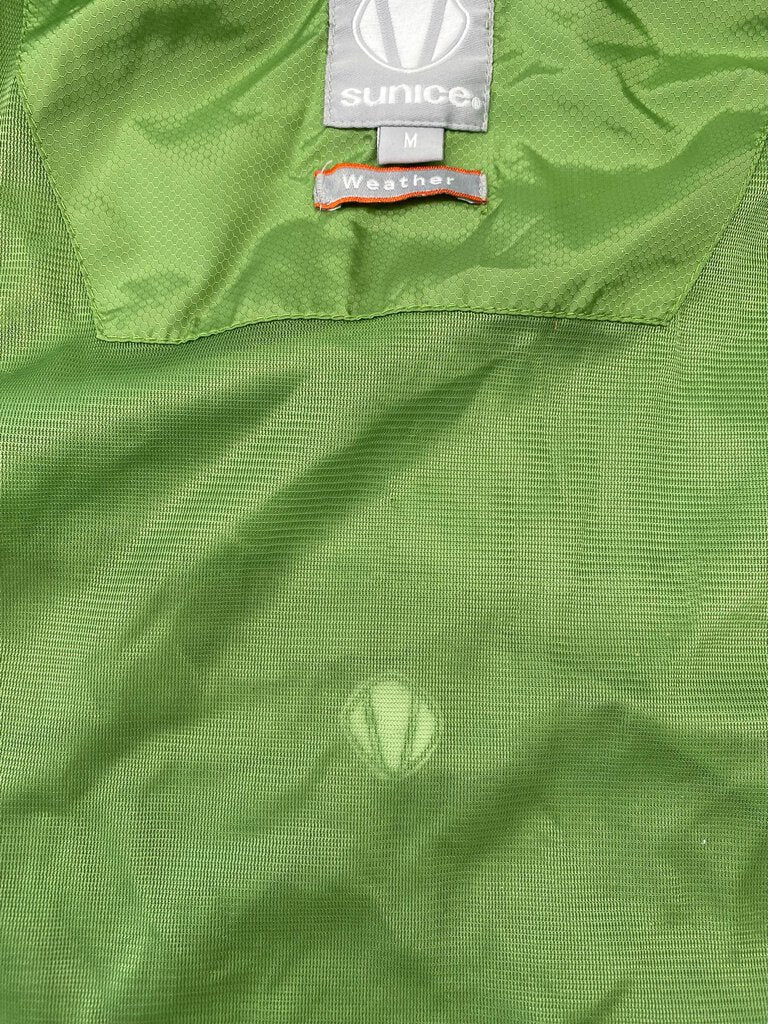 Sunice Women's Lightweight Gisele Golf Wind Shirt M Medium Short Sleeve Zip up Jacket-Color Green