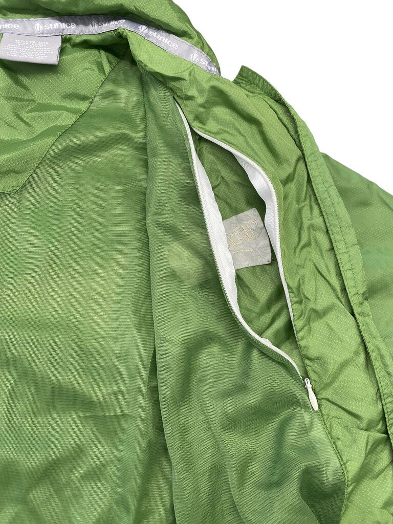 Sunice Women's Lightweight Gisele Golf Wind Shirt M Medium Short Sleeve Zip up Jacket-Color Green