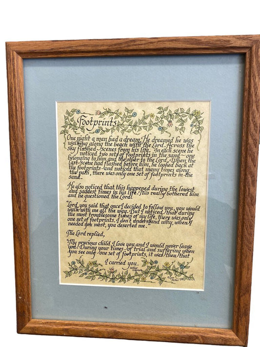 Footprints in the Sand Framed Print