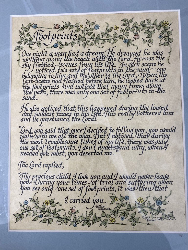 Footprints in the Sand Framed Print