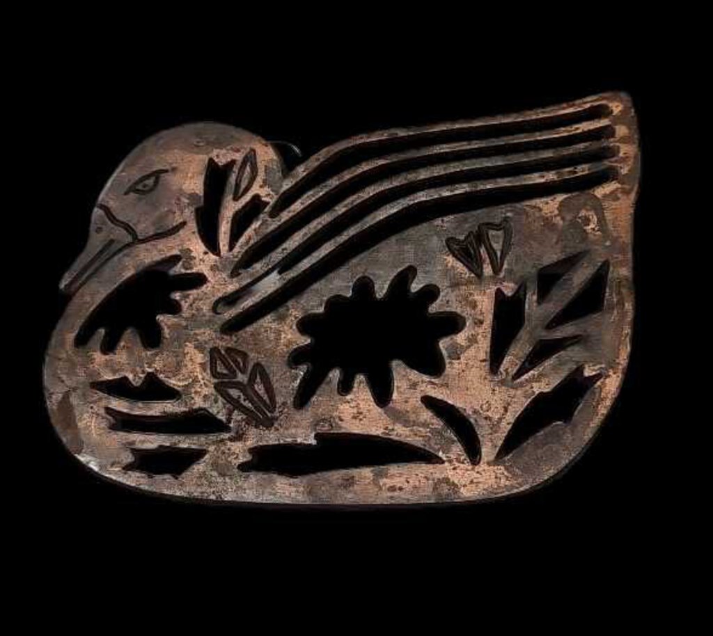 VINTAGE CAST METAL MALLARD DUCK TRIVET