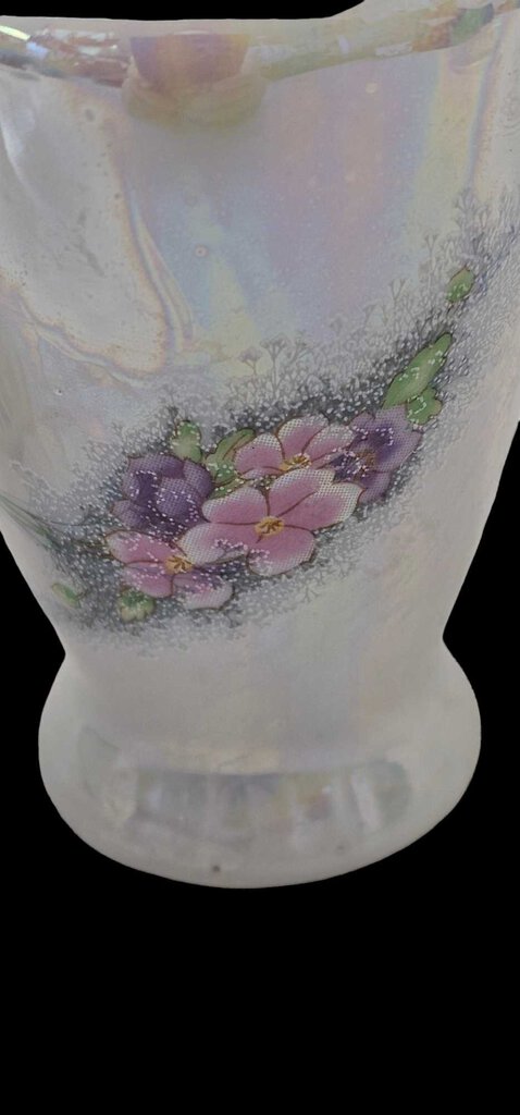 Opalescent Glaze Porcelain Vases 1970s Butterfly Carnival Glaze Ceramic Petite