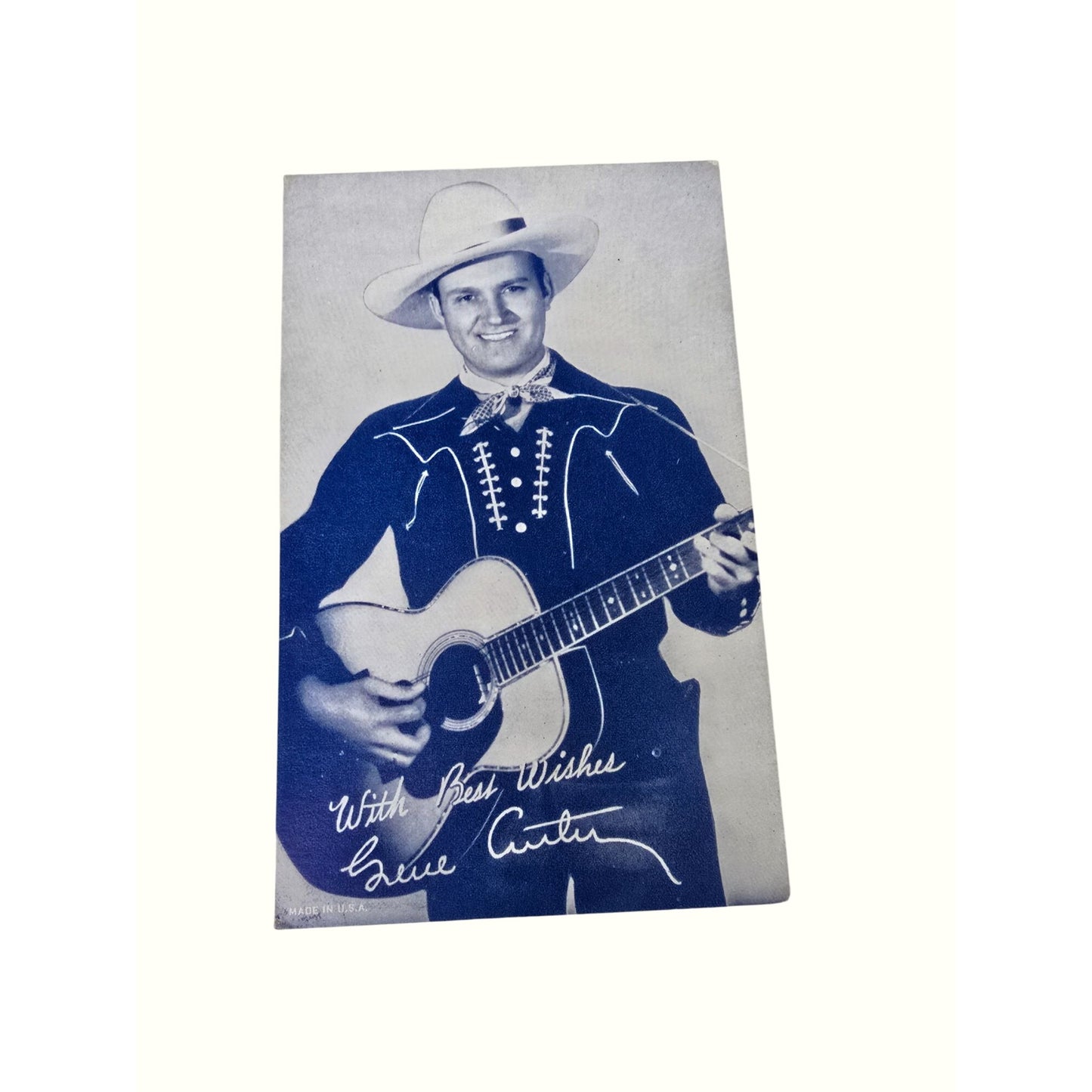 Gene Autry Fan Club Photograph Vintage Photo Card