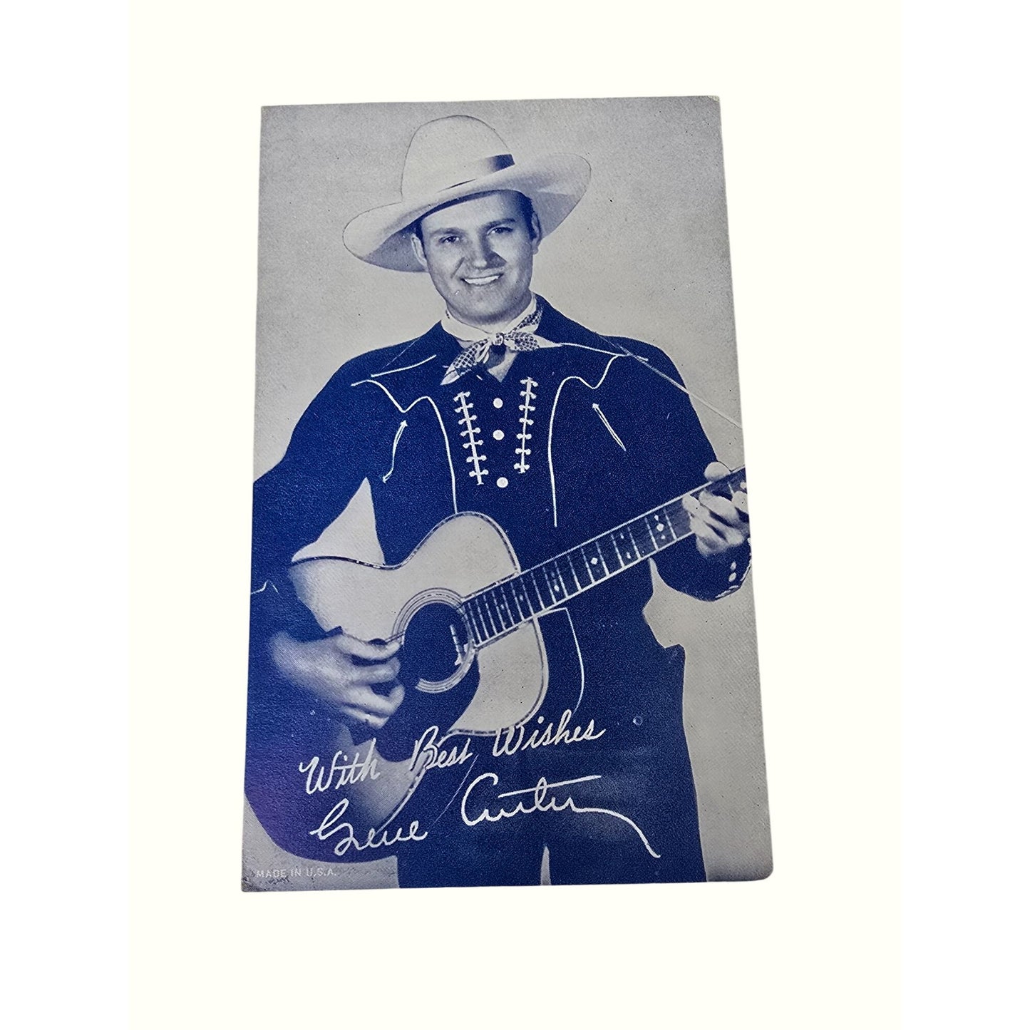 Gene Autry Fan Club Photograph Vintage Photo Card