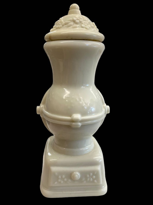 Vintage Coffee Grinder Avon Moonwind Cologne Container Half Full 6.5"x2.5"x2.5"