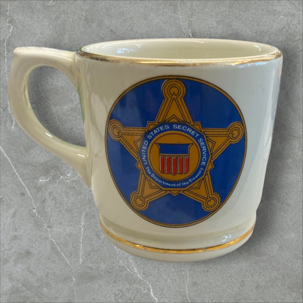 United States Secret Service Gold Rimmed Coffee Mug