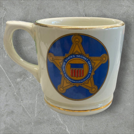 United States Secret Service Gold Rimmed Coffee Mug