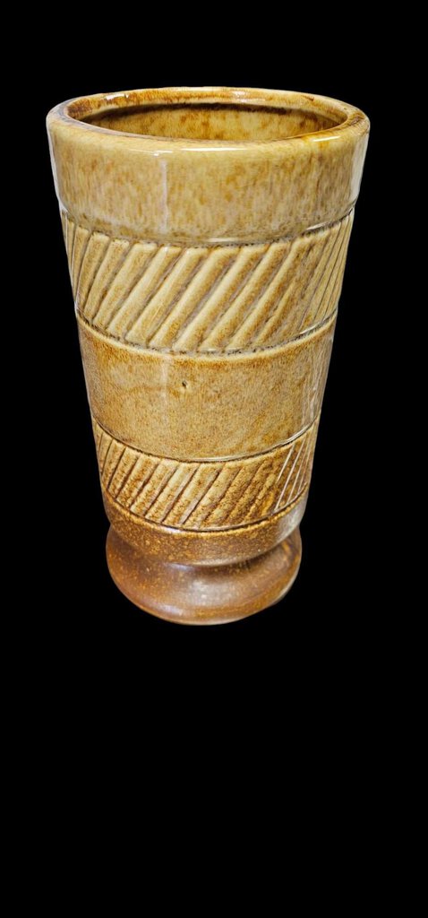 Vintage 1979 FTD, Ceramic Vase - Cappuccino Brown Pottery