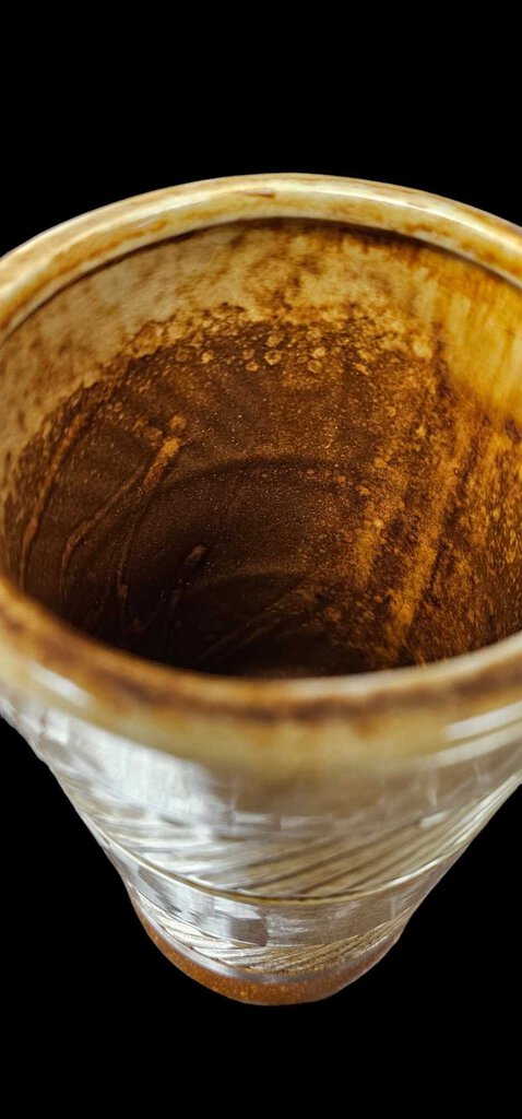 Vintage 1979 FTD, Ceramic Vase - Cappuccino Brown Pottery