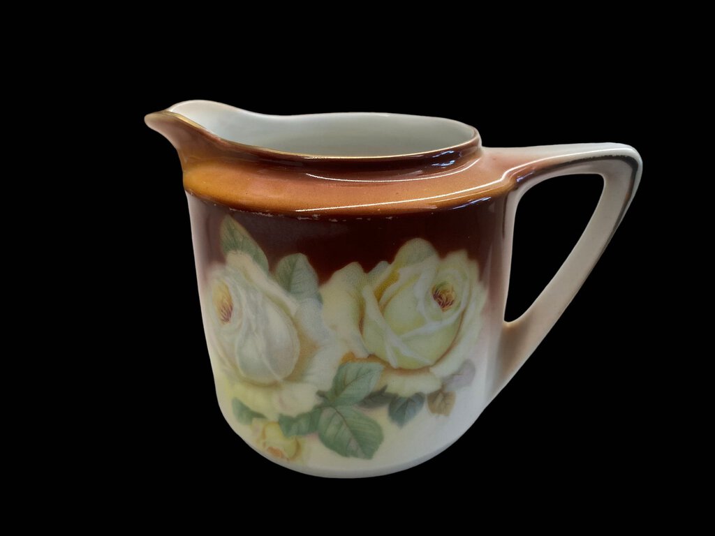 Vintage Cream & Sugar Bowl Set Made in Germany #94 & #136 Yellow Rose