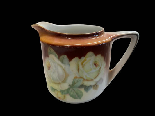 Vintage Cream & Sugar Bowl Set Made in Germany #94 & #136 Yellow Rose