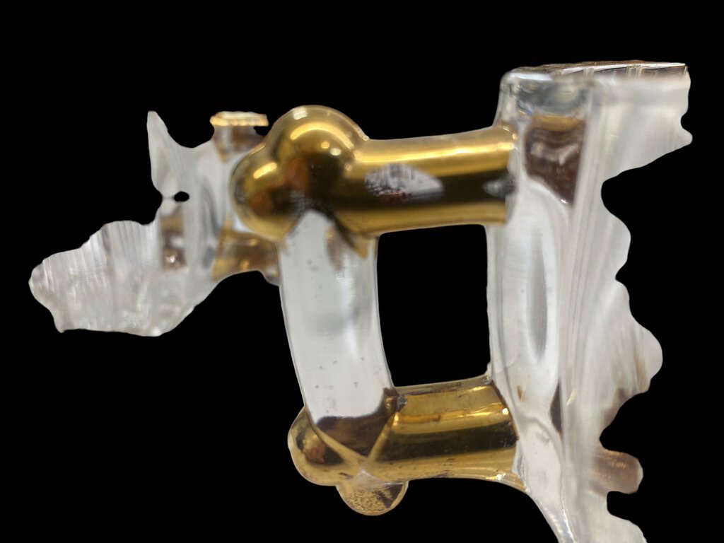 Vintage Jeanette Pattern Glass Cream & Sugar Bowl Creamer Gold Trim