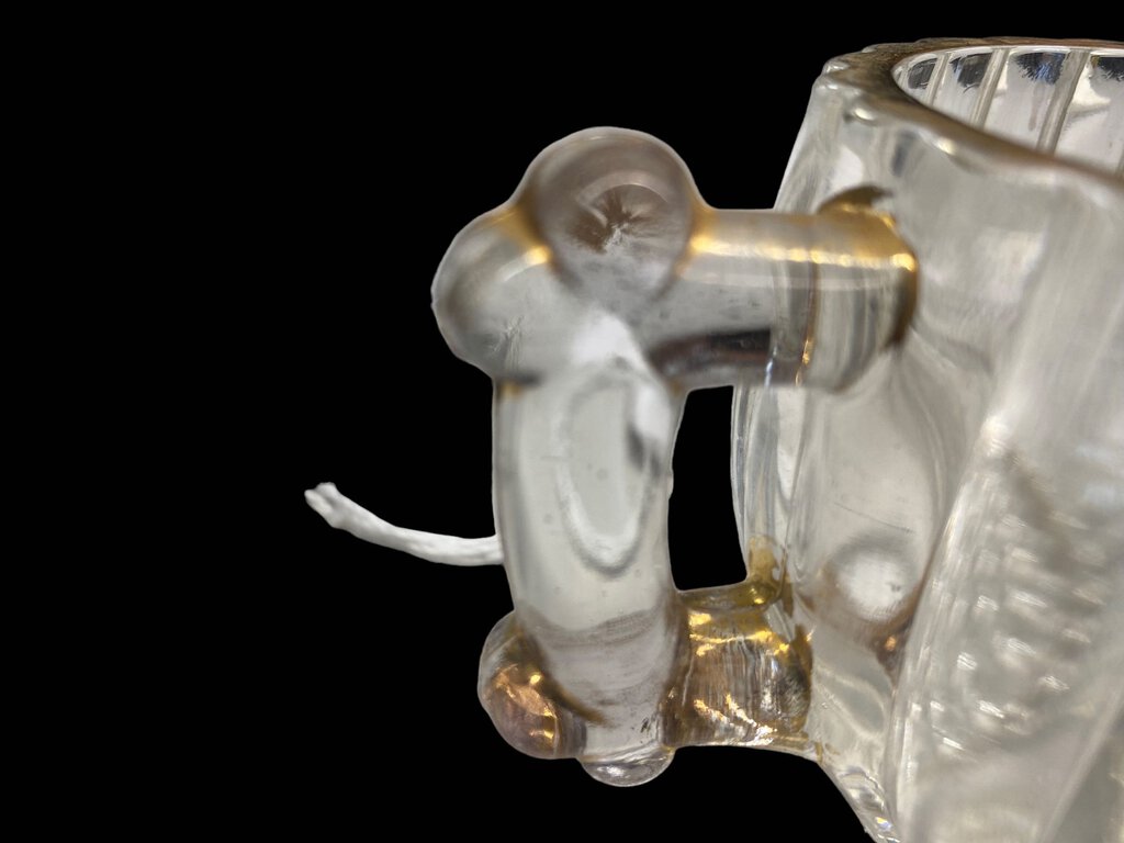 Vintage Jeanette Pattern Glass Cream & Sugar Bowl Creamer Gold Trim