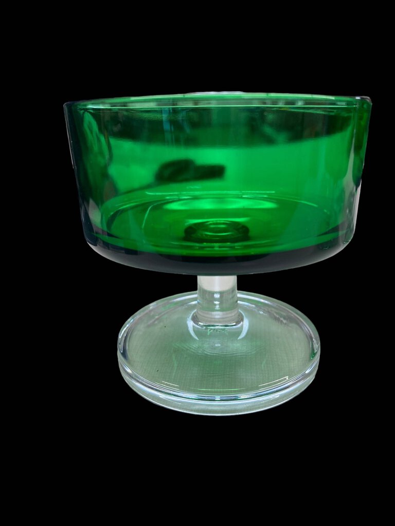 Vintage Set of 6 Lumeric Emerald Green Dessert Cups