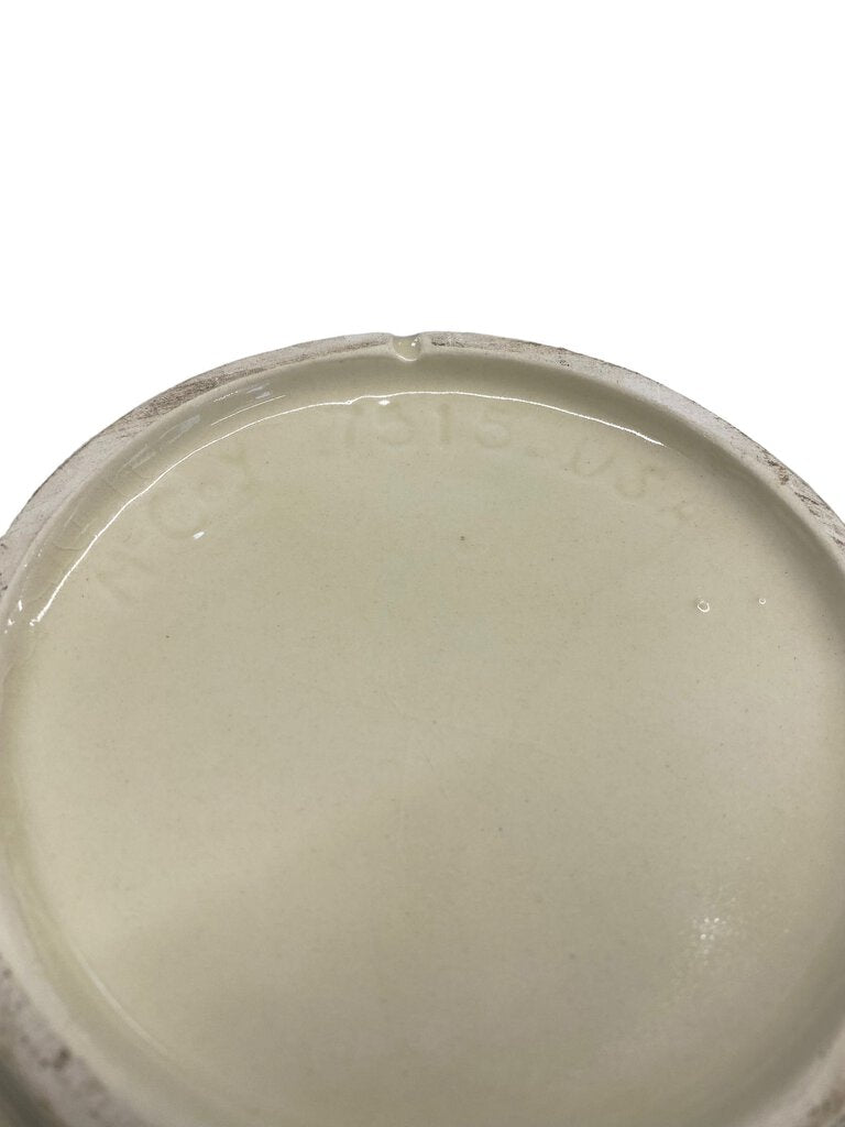 Vintage McCoy Ceramic Pitcher and Basin Bowl 7515 Brown Beige Fruit