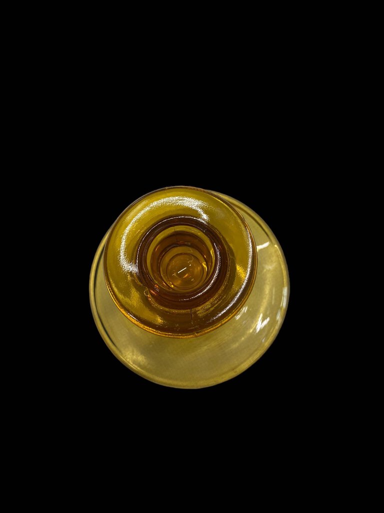 Vintage Amber Candle Stick Holder