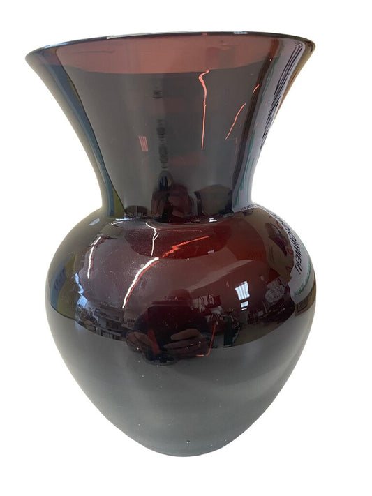 Vintage Pilgrim Amethyst Purple Plum Glass Vase