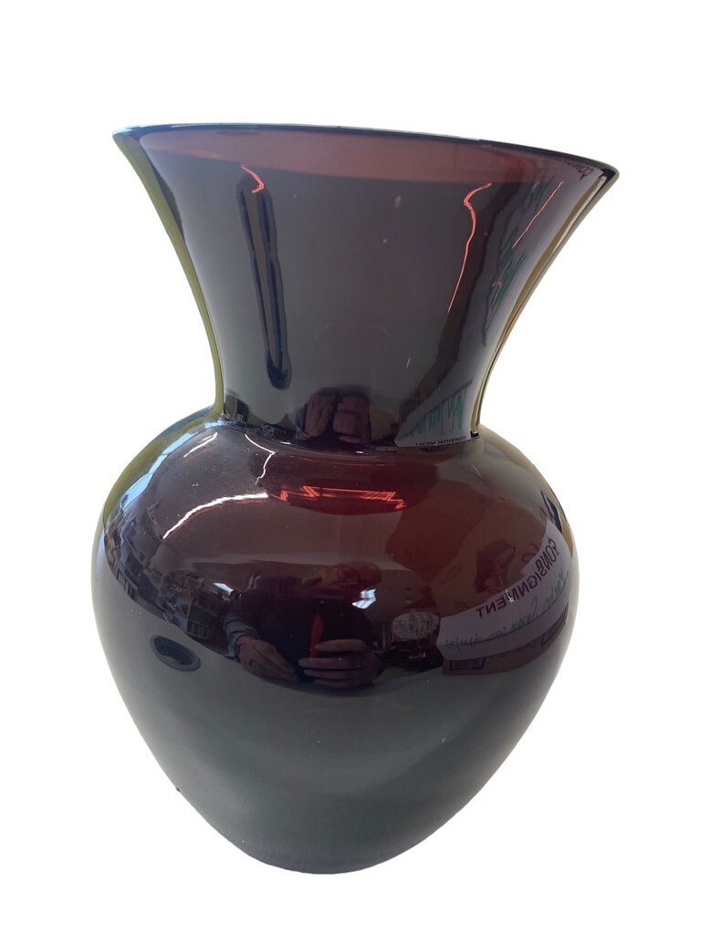 Vintage Pilgrim Amethyst Purple Plum Glass Vase