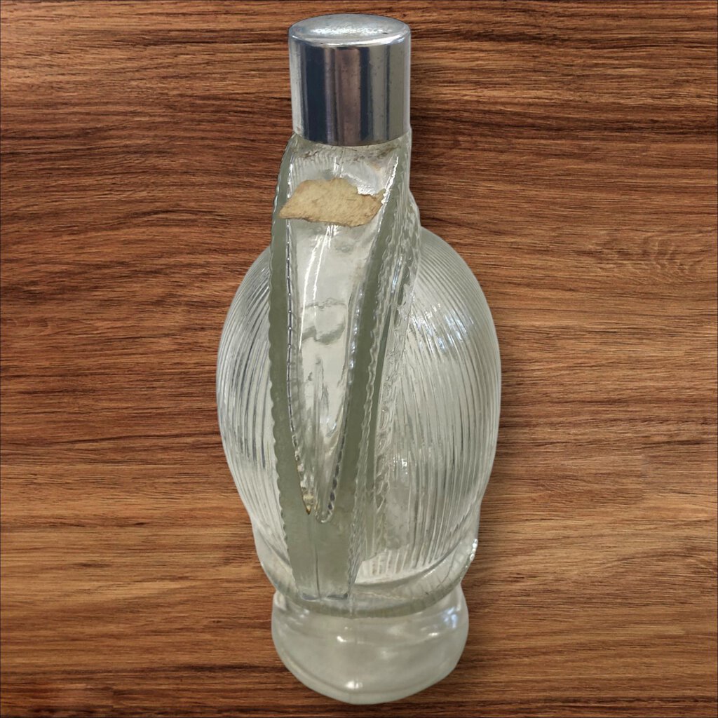 Vintage Avon Glass Trojan Helmet Spartan Head Tribute Cologne Bottle Empty