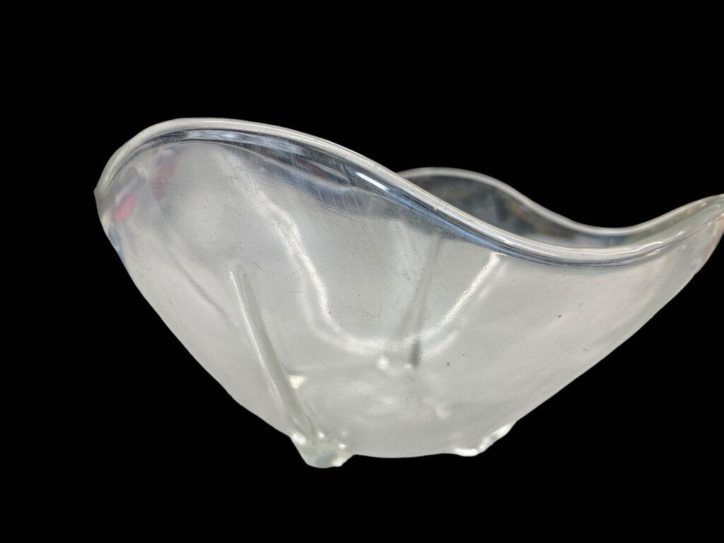 Vintage Anchor Hocking Swedish Clear Bowl Ray Arch Design Square