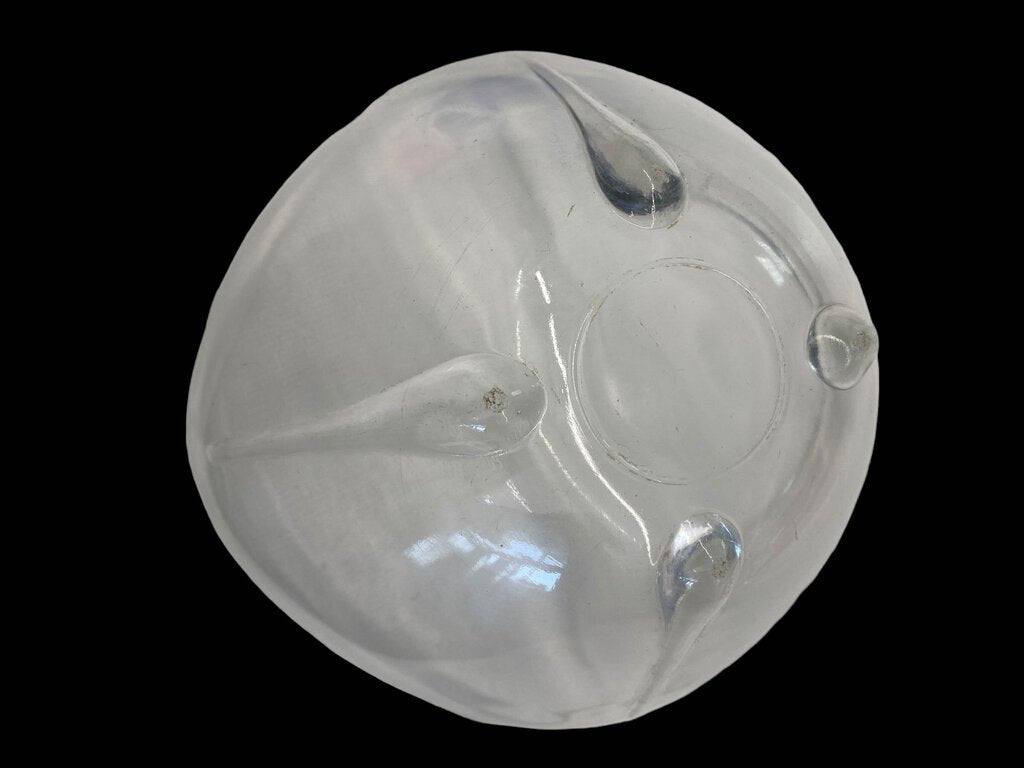 Vintage Anchor Hocking Swedish Clear Bowl Ray Arch Design Square