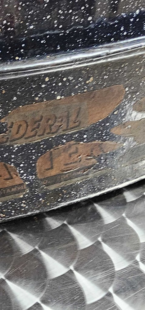 Black Graniteware Oval Roaster Roasting Pan w Lid Kitchen Tool Vintage Federal Roaster USA