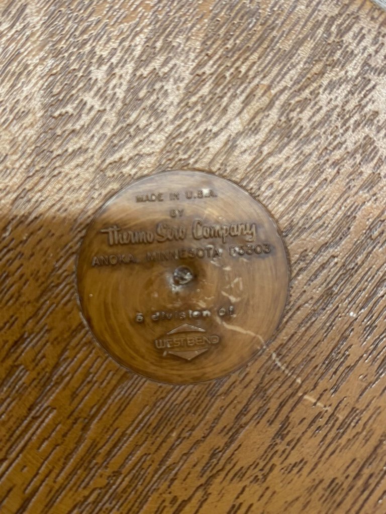 Thermo Serv WestBend Brown Woodgrain Wood Look Bowls Set 6