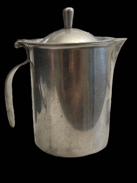 Vintage Bloomfield Industries inc Stainless Steel Creamer Syrup Hinged Lid