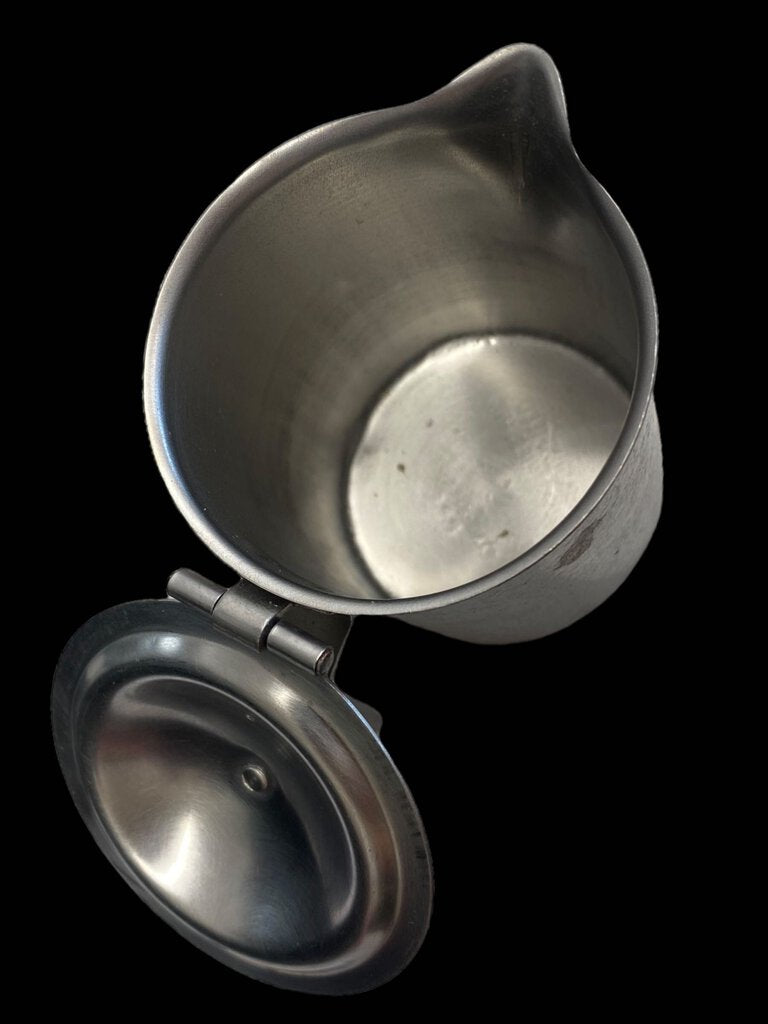 Vintage Bloomfield Industries inc Stainless Steel Creamer Syrup Hinged Lid