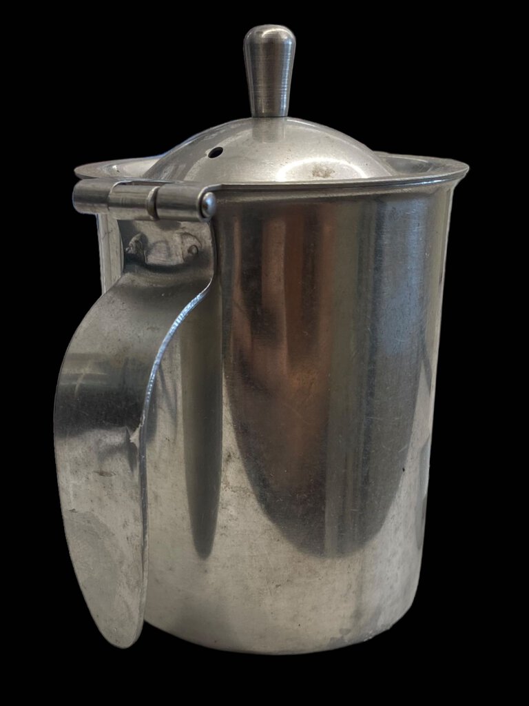 Vintage Bloomfield Industries inc Stainless Steel Creamer Syrup Hinged Lid