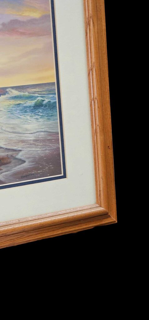 Lighting the Way by Michael Humphries Seaside Lighthouse Framed Print