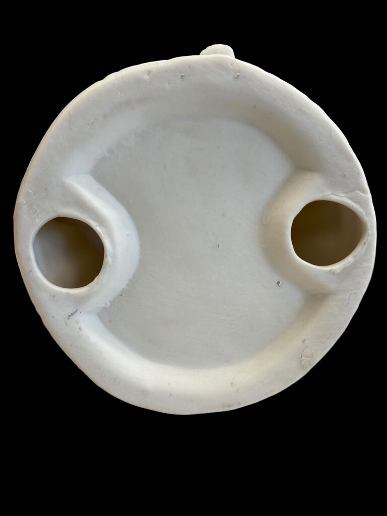 Guardian Angel Over Children Statue Figurine Ceramic White