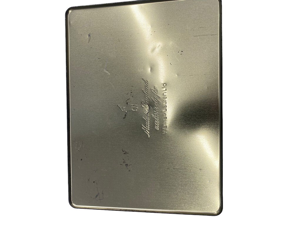 Warner Lauren Vintage Victorian Equestrian Hunting Hinged Tin Metal Box England