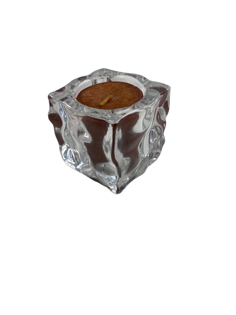 PartyLite Glacier Votive Candle Holder Square Glass Ice Cube Party lite
