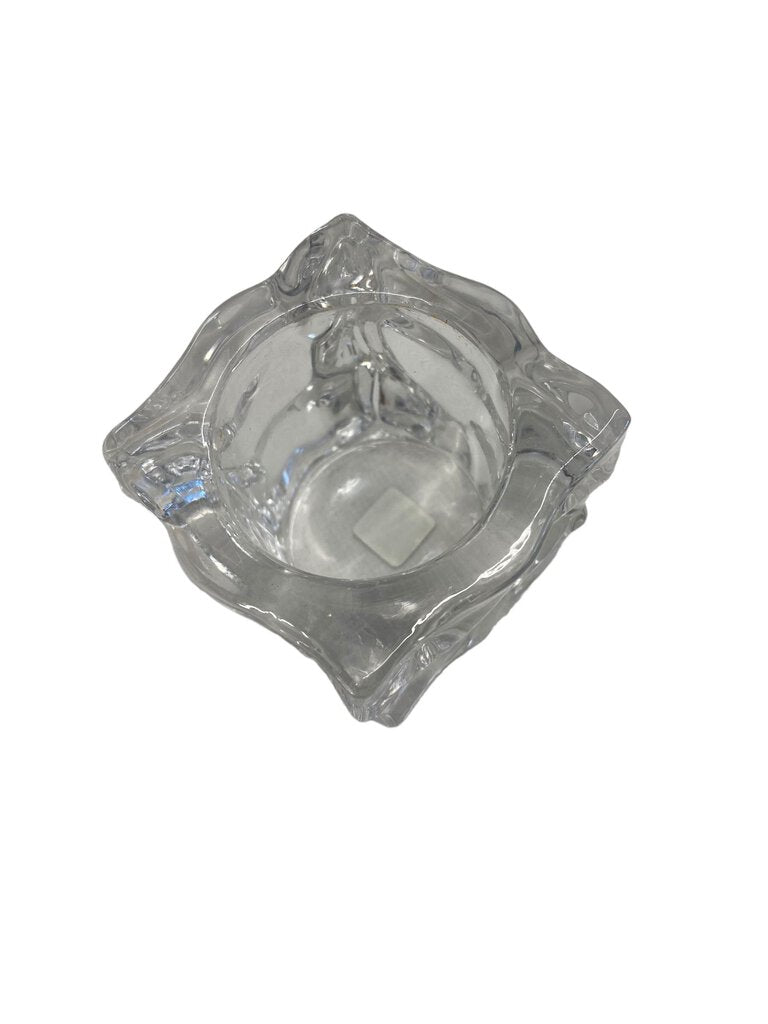 PartyLite Glacier Votive Candle Holder Square Glass Ice Cube Party lite