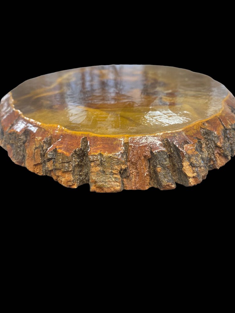 Vintage Picture Of Jesus Rustic Art Plaque on Wood Tree Slice