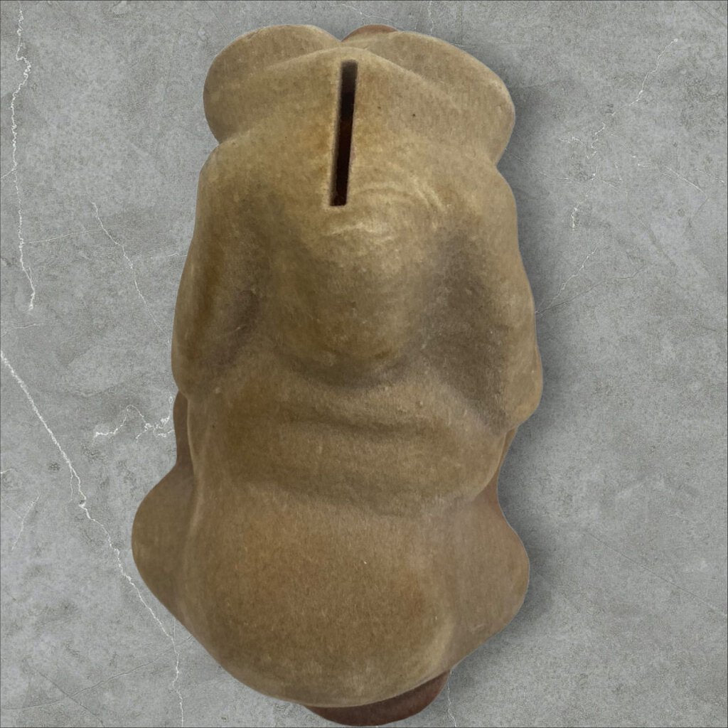 Vintage Hush Puppies Piggy Bank Royalty Designs Flocked Fuzzy Hound Original Stopper