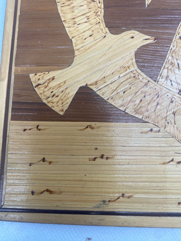 Inlay Wood Seagulls Wall Art