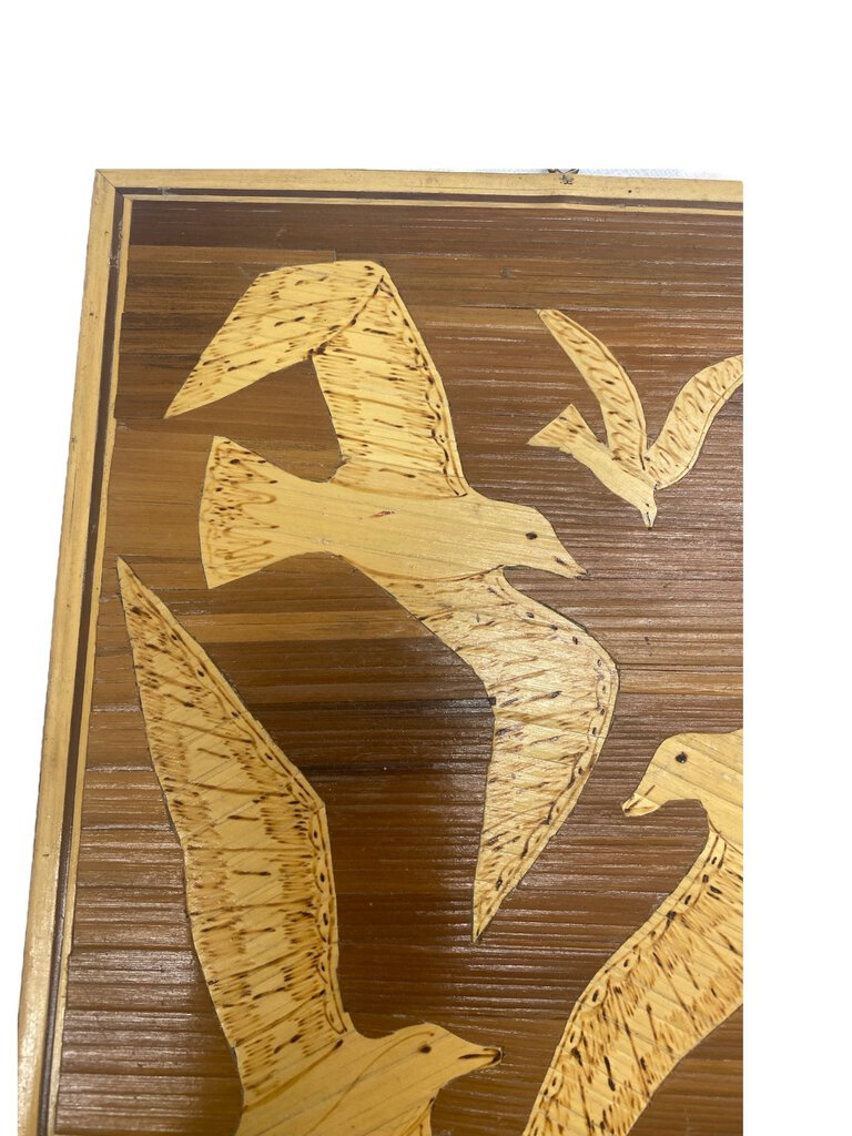 Inlay Wood Seagulls Wall Art