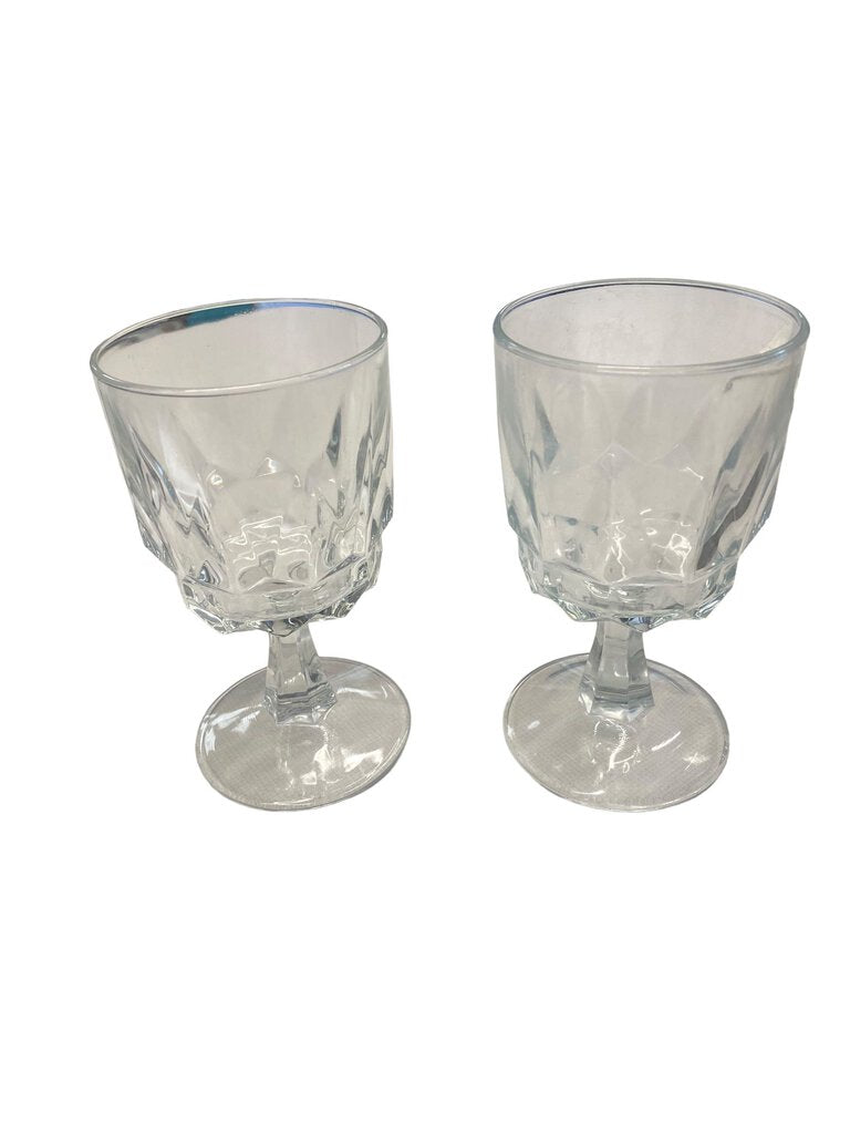 Arcoroc France Claret Wine Glasses Set 2