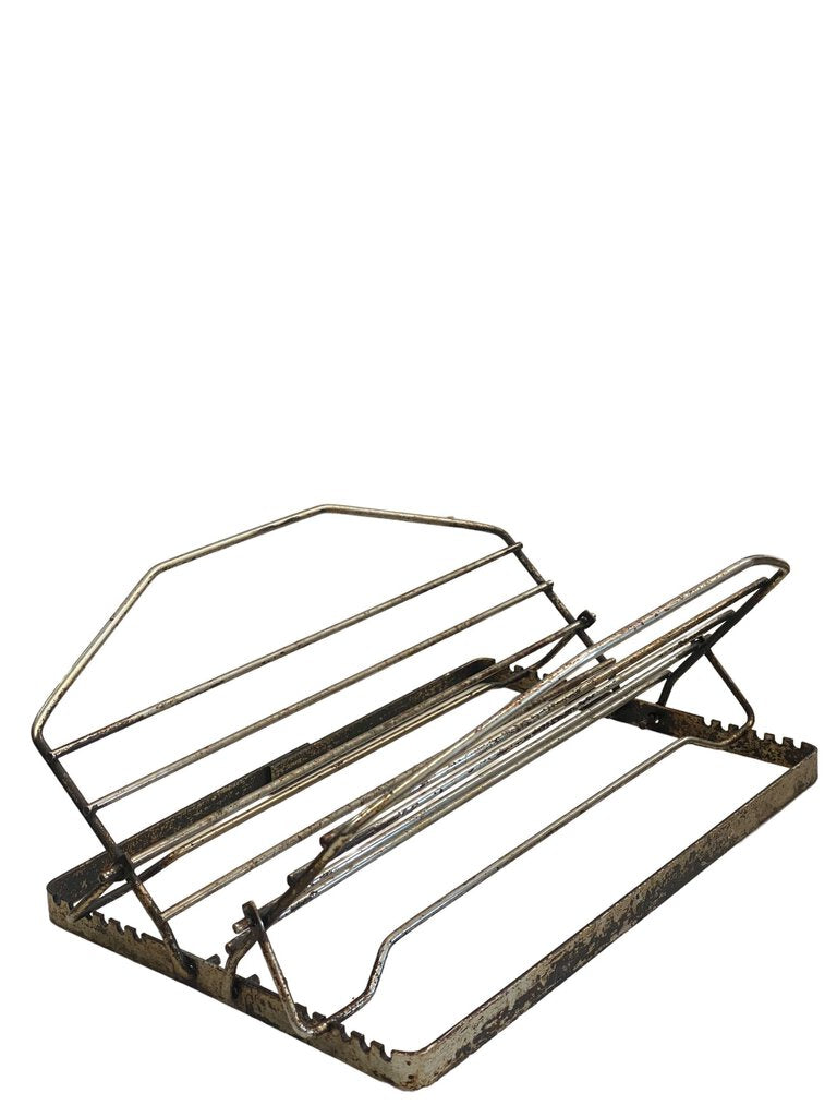 Vintage roasting pan adjustable used rack
